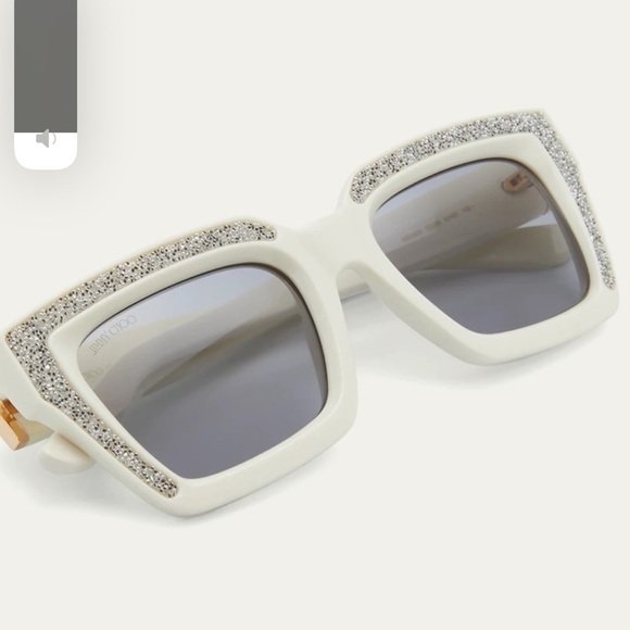 JIMMY CHOO Swarowski Crystal Authentic Panel Plastic Rectangle - Picture 3 of 5